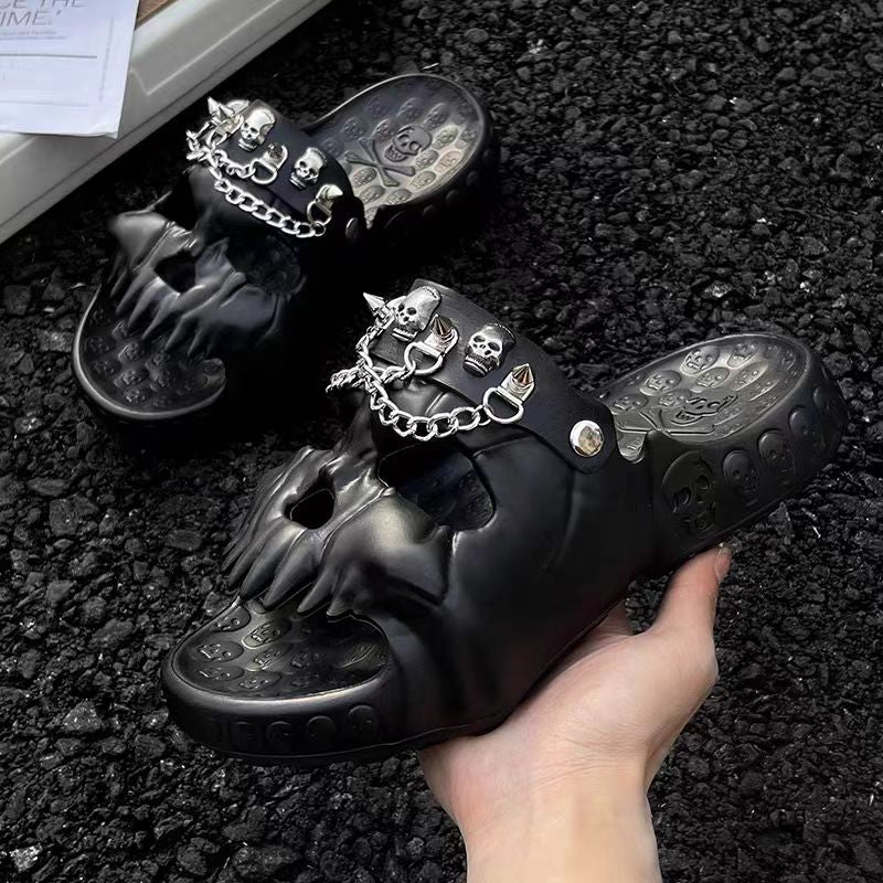Skull slippers
